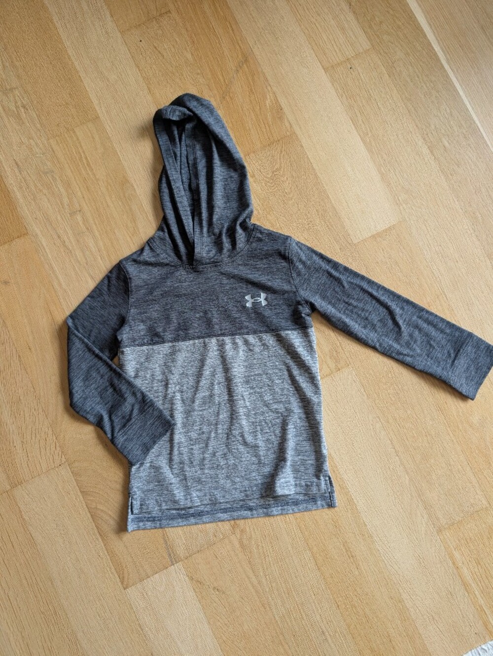 Under Armour Gray Two-Tone Hooded Long Sleeve Top
